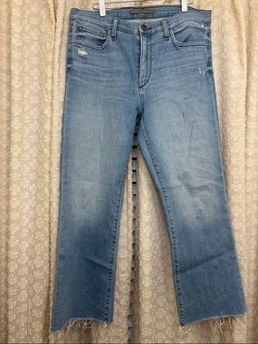 Joe's Jeans Light Wash Cropped Straight Ankle Jeans
